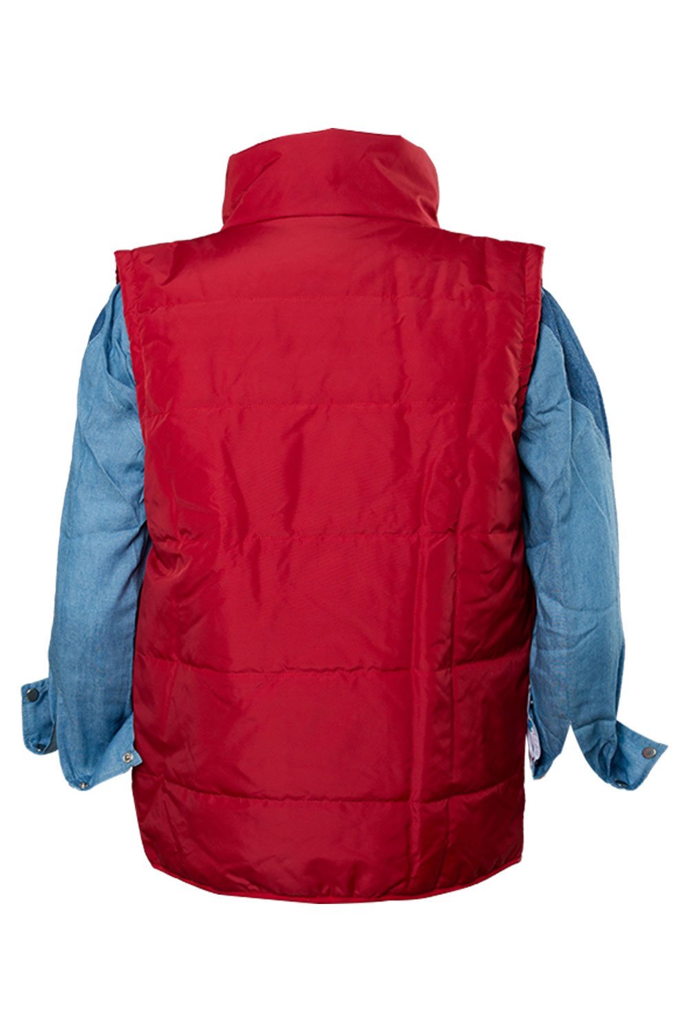 Back To The Future Marty McFly Red Waistcoat Cosplay Costume Halloween Carnival Suit