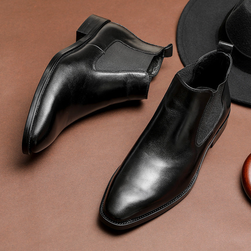 Genuine Leather Business Chelsea Leather Men's Boots(2 colors)