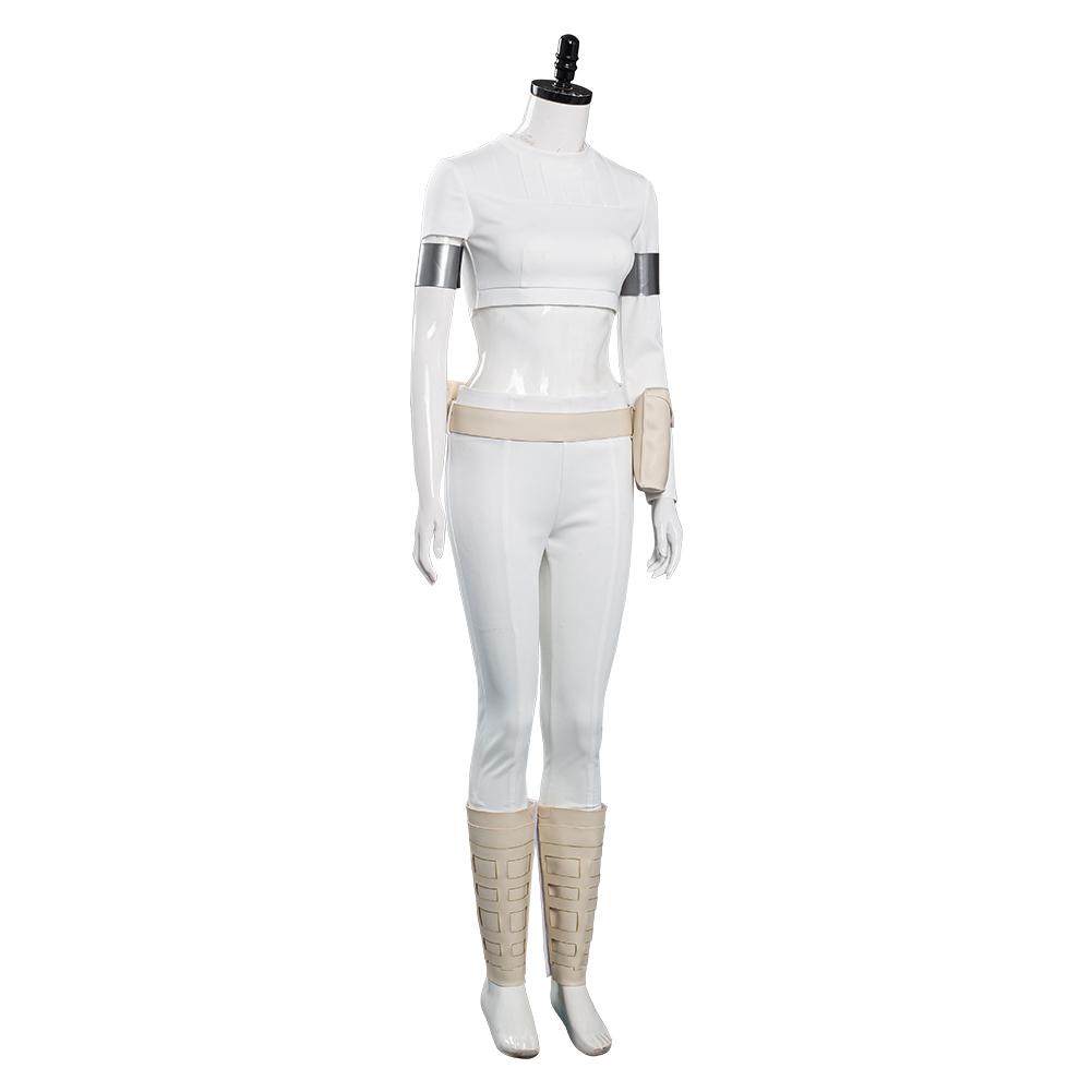 Padme Amidala White Outfits Cosplay Costume Halloween Carnival Suit