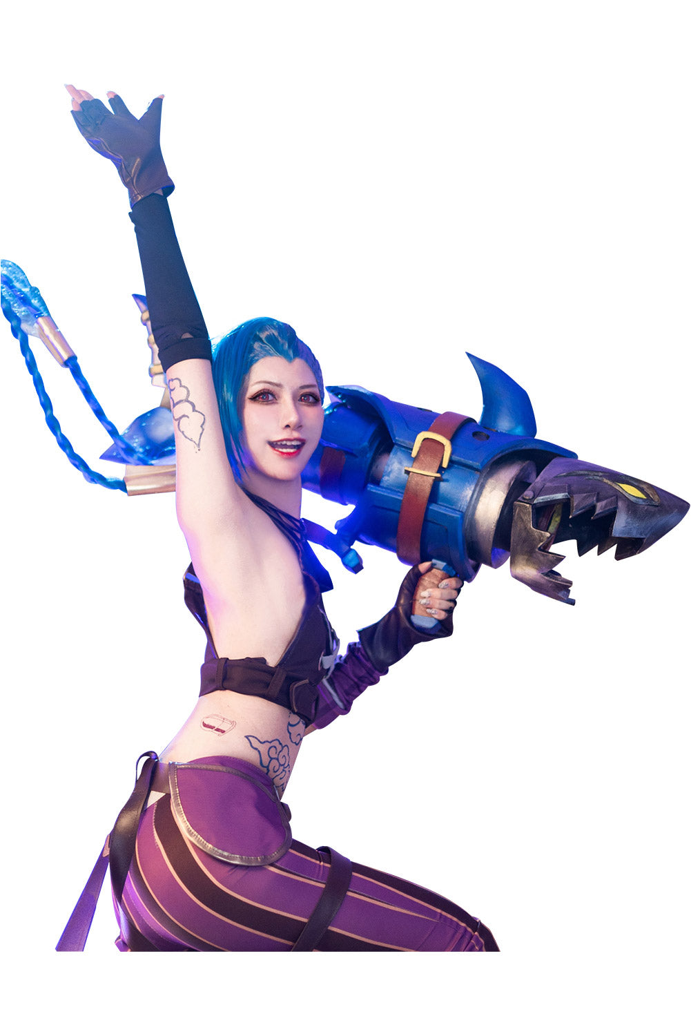Arcane: League of Legend Jinx Fullset Outfits Halloween Carnival Cosplay Costume