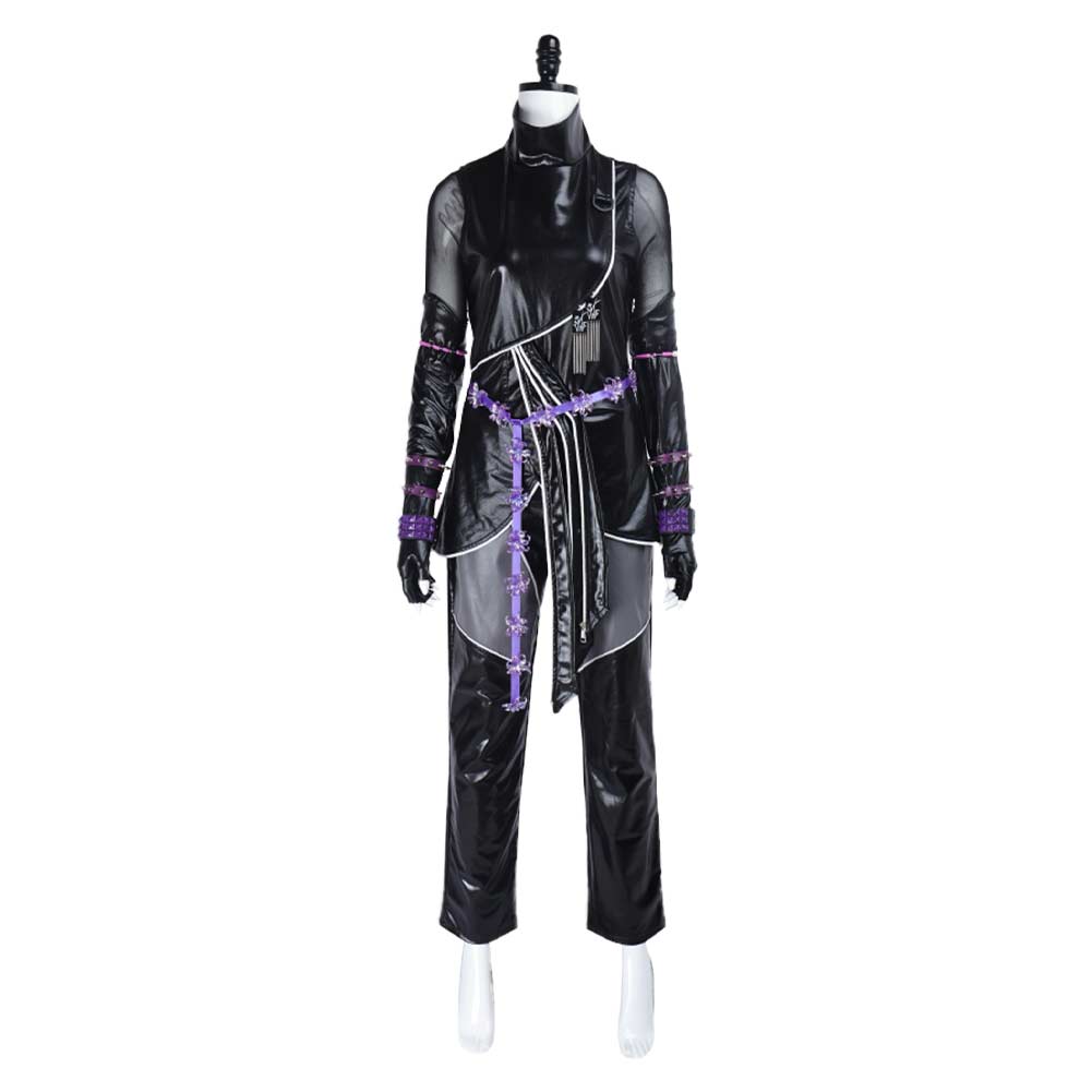 Kpop Demon Hunters Mira Black Battle Suit Halloween Carnival Party Cosplay Costume
