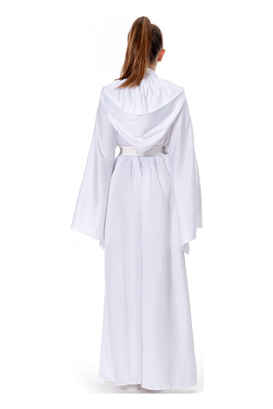 Princess Leia Cosplay Costume White Dress Outfits Halloween Carnival Suit