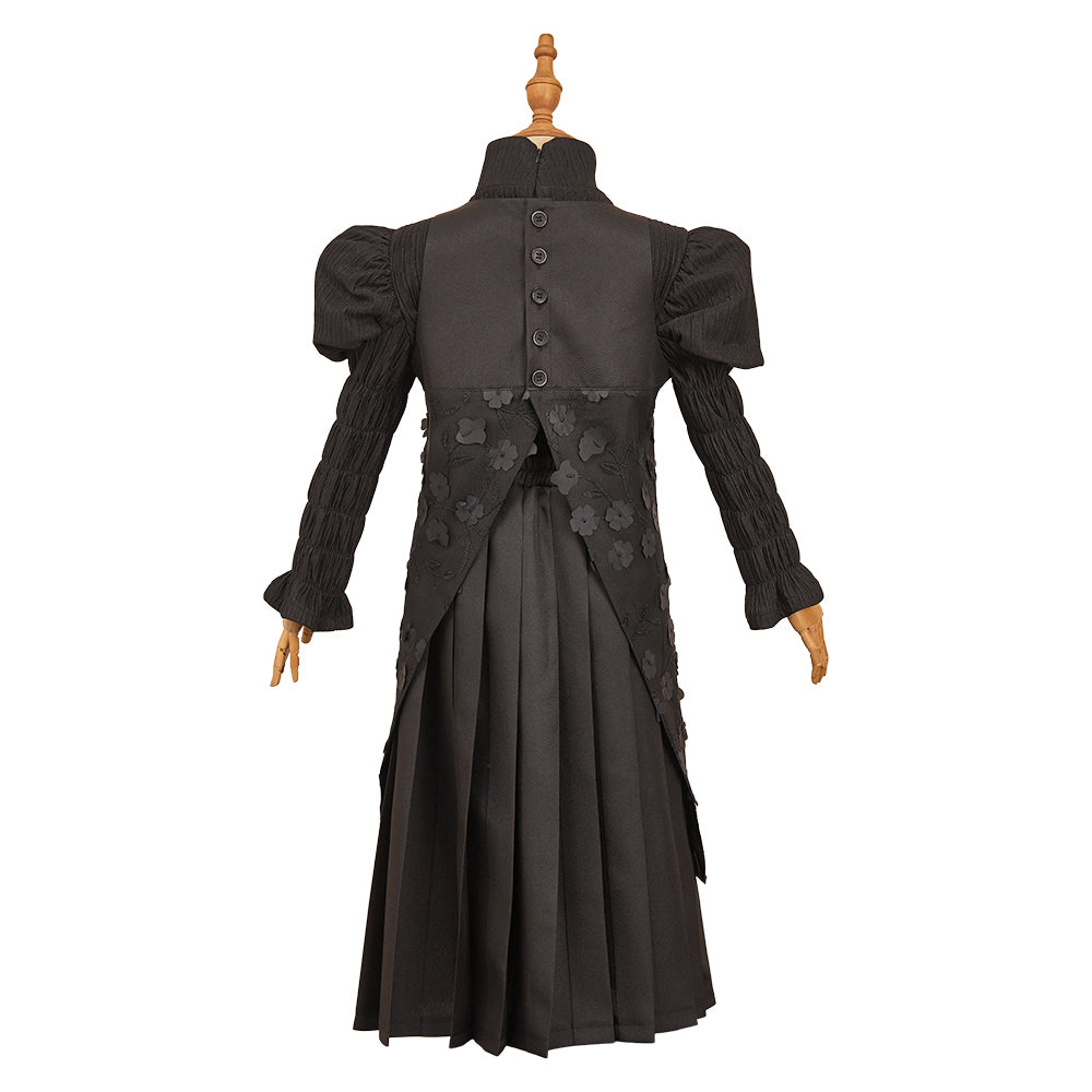 Wicked: For Good Child Elphaba Kids Black Dress Halloween Carnival Cosplay Costume