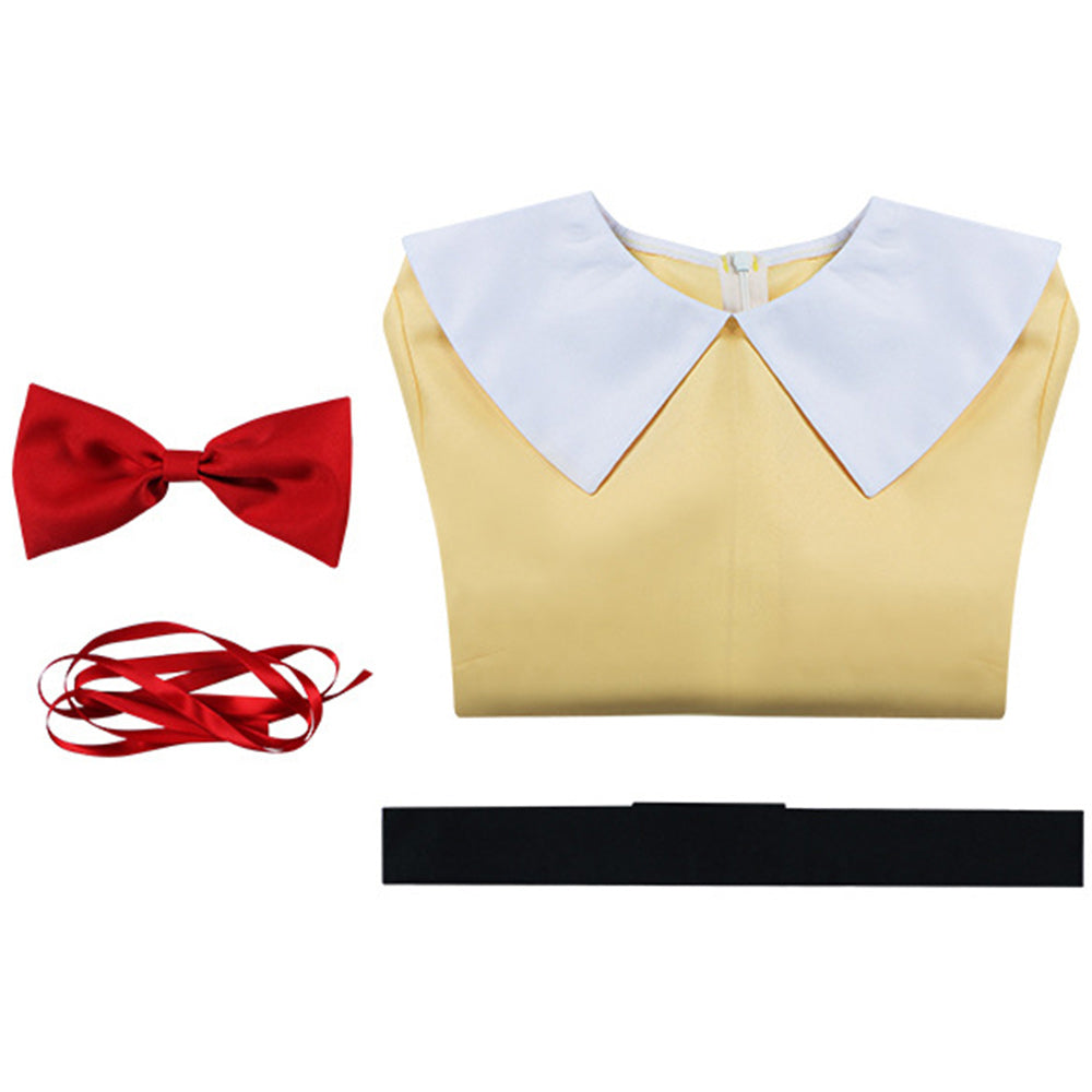 The Star of Paris in Bloom Fujiko Women Yellow Dress Halloween Carnival Party Cosplay Costume