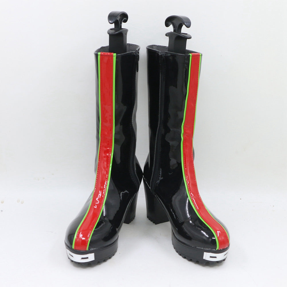 Kpop Demon Hunters Rumi Black Cosplay Shoes Boots Halloween Custom Made Costumes Accessory