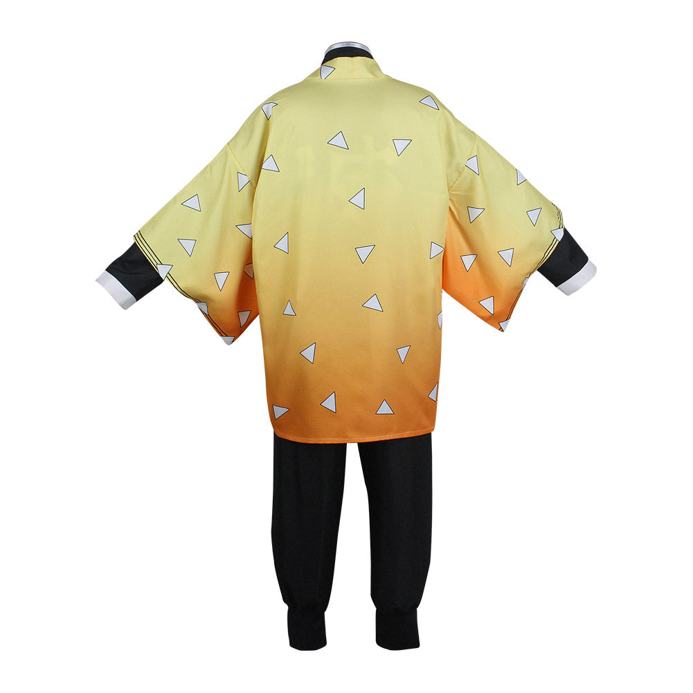 Agatsuma Zenitsu Cosplay Costume Outfits Halloween Carnival Suit