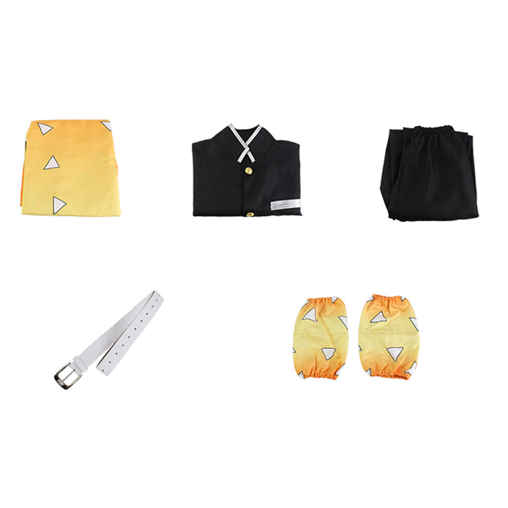Agatsuma Zenitsu Cosplay Costume Outfits Halloween Carnival Suit