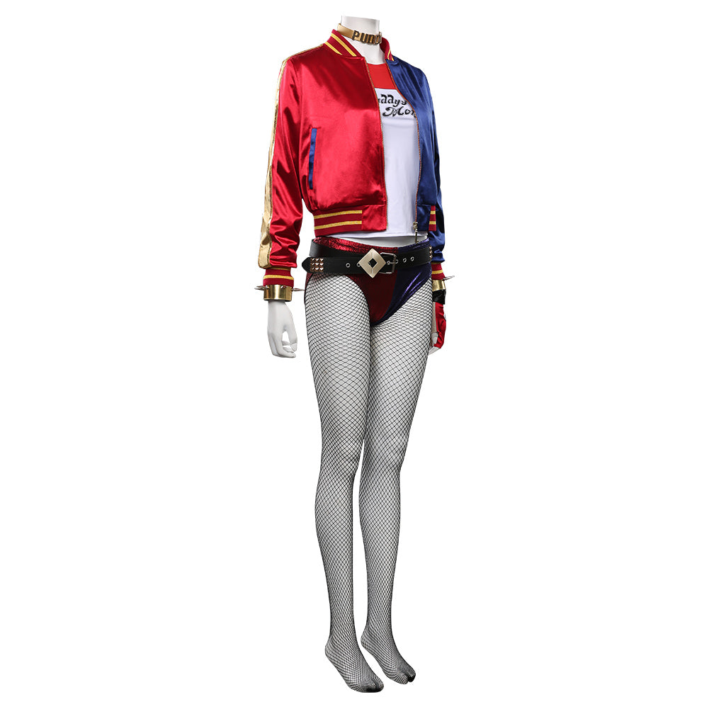 Harleen Quinzel Cosplay Costume Outfits Halloween Carnival Suit