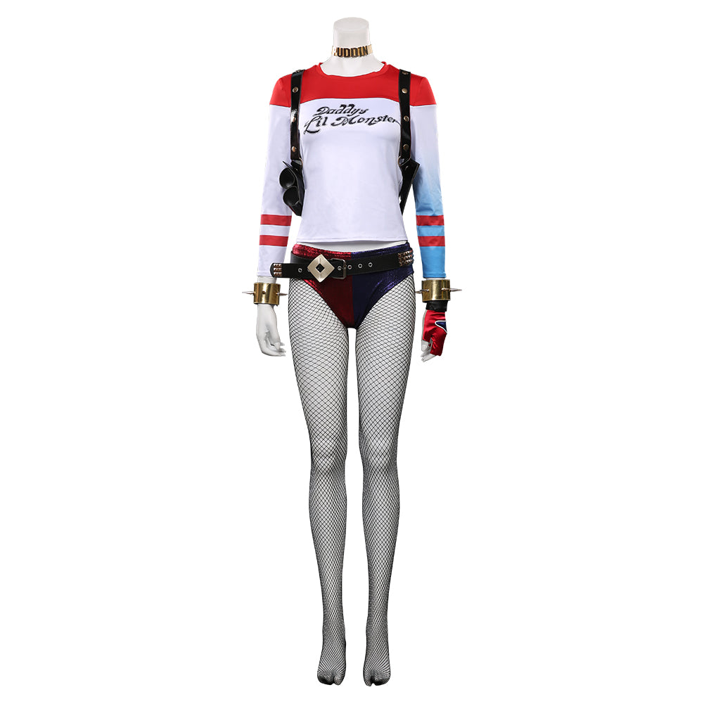 Harleen Quinzel Cosplay Costume Outfits Halloween Carnival Suit