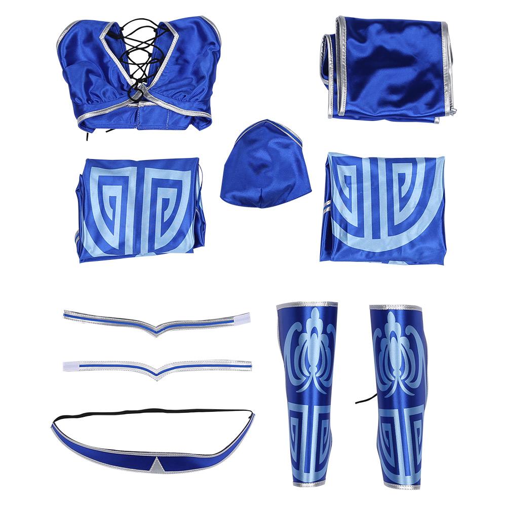 Mortal Kombat 9 Kitana Outfits Halloween Carnival Suit Cosplay Costume