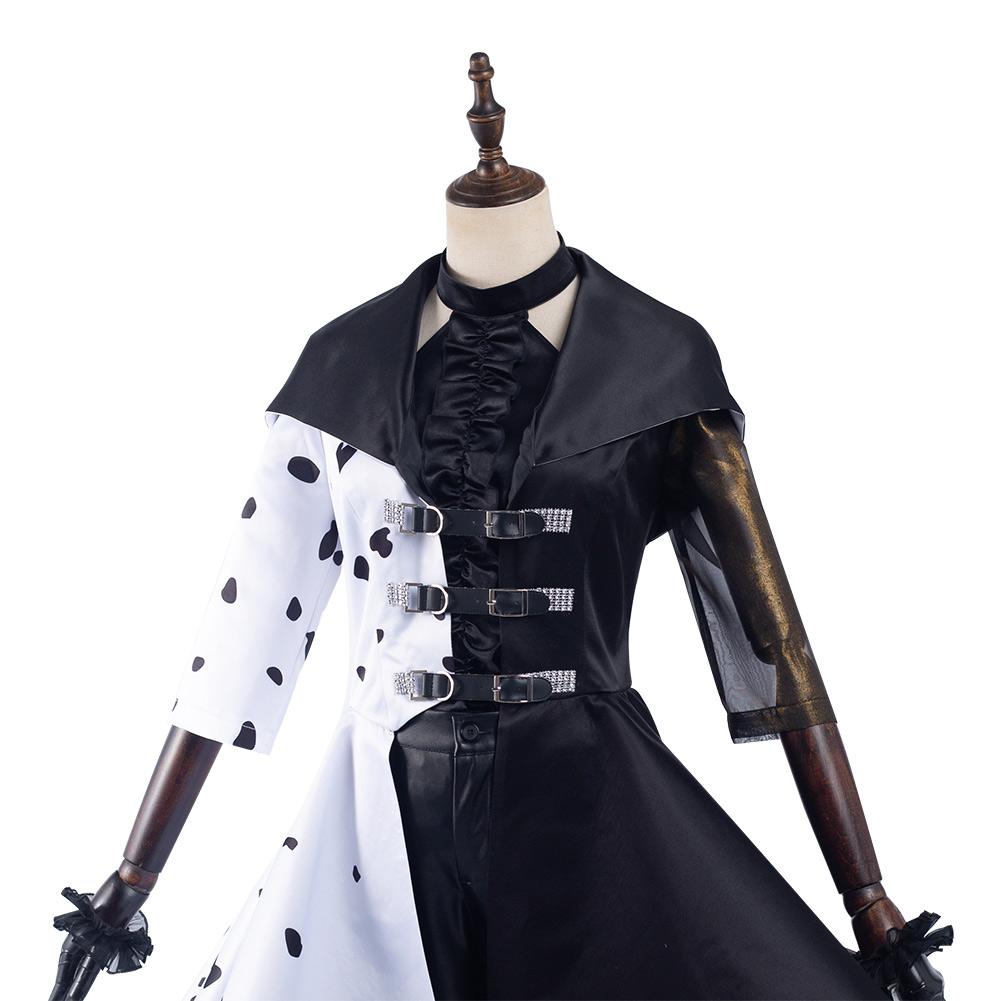 Cruella Cruella de Vil Cosplay Costume Dress Outfits Halloween Carnival Suit