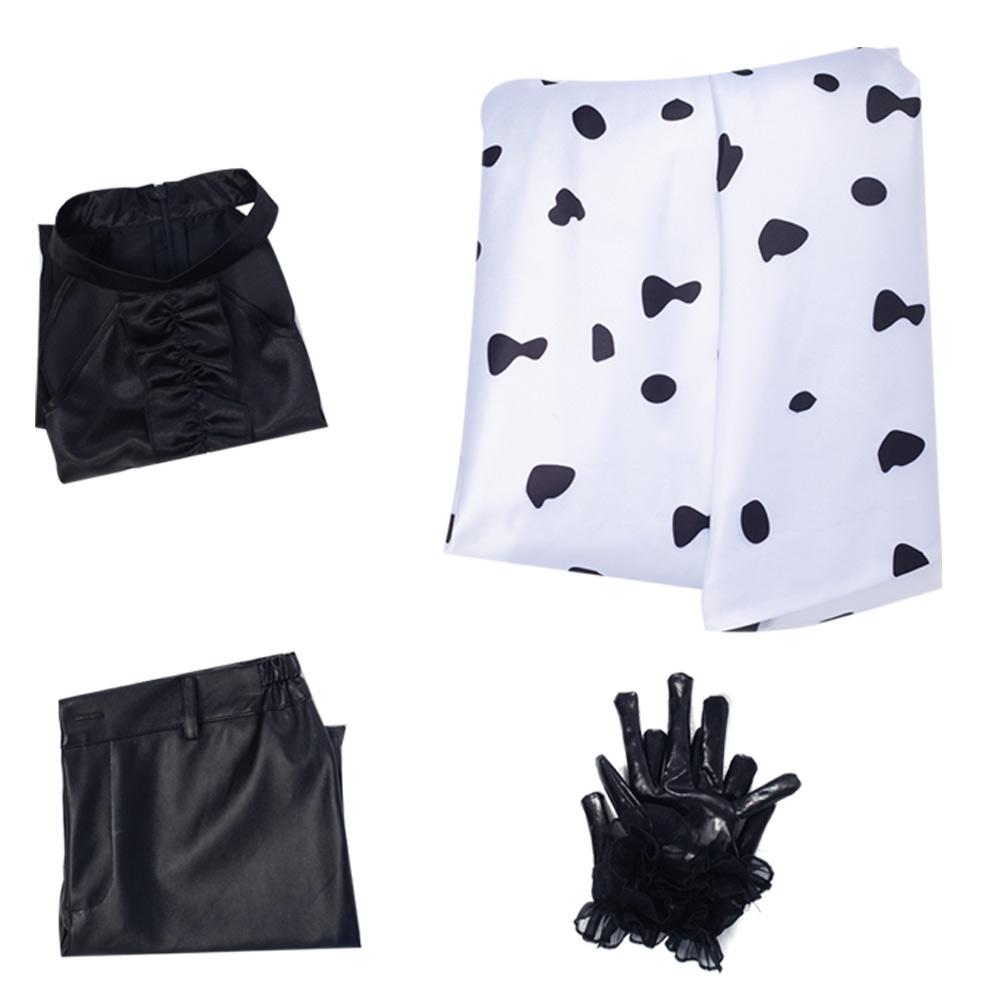Cruella Cruella de Vil Cosplay Costume Dress Outfits Halloween Carnival Suit