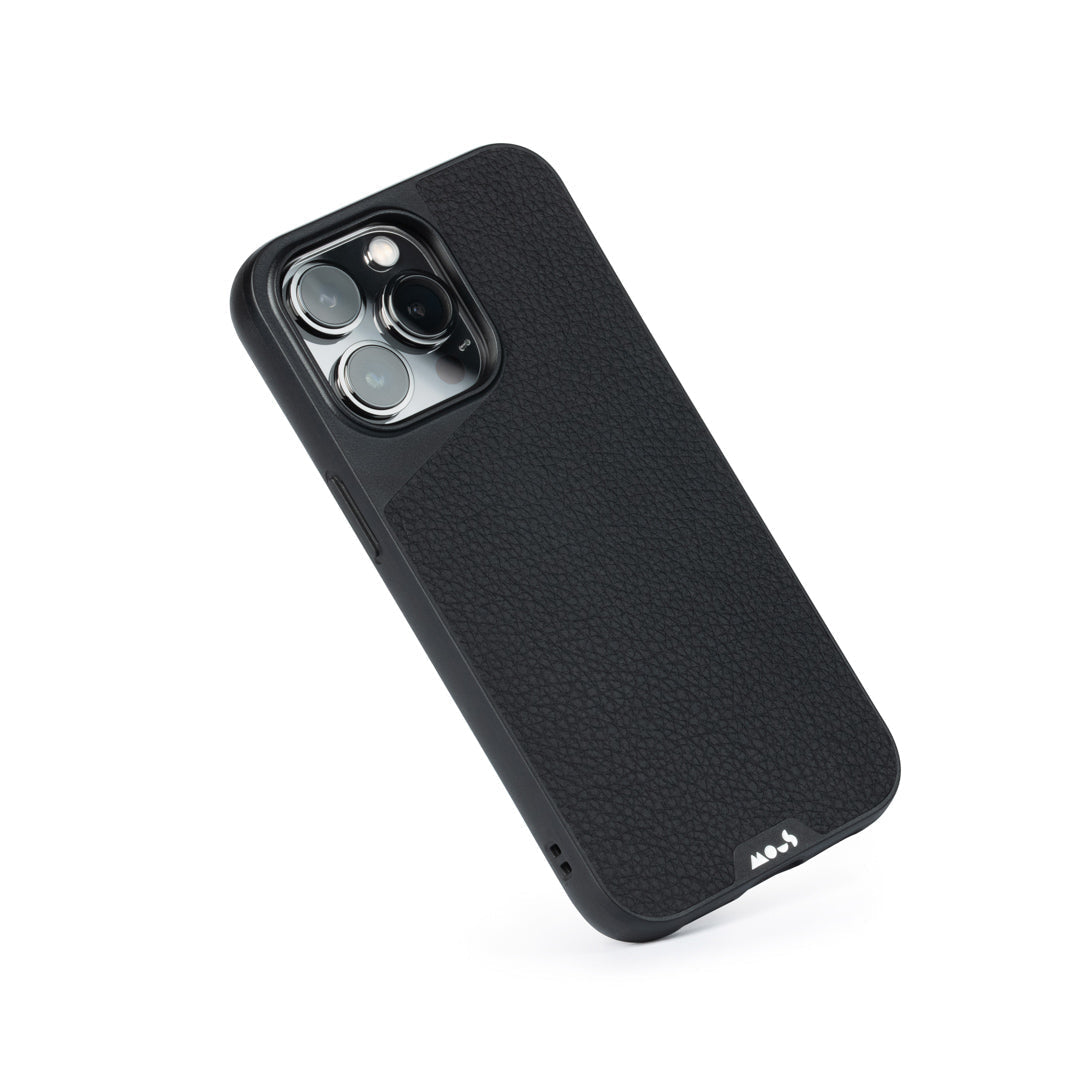 MagSafe® Compatible Black Leather Phone Case - Limitless 4.0
