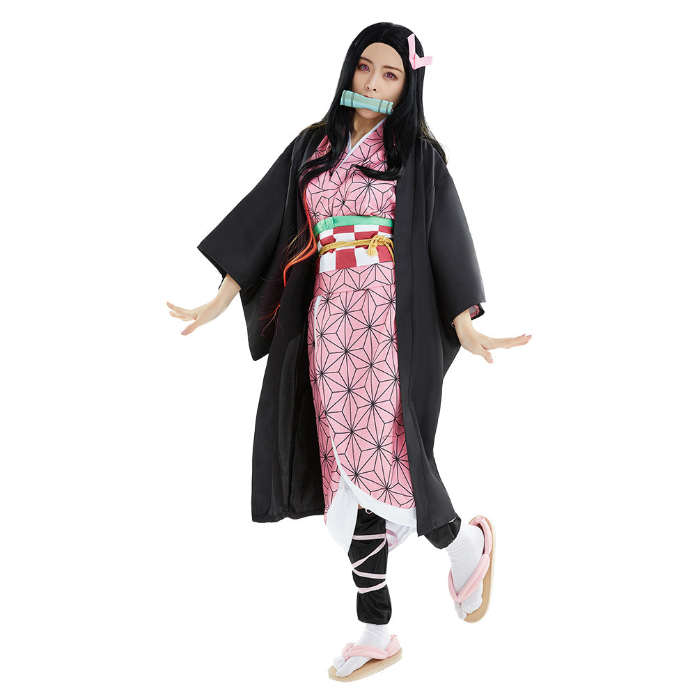 Kimetsu no Yaiba Kamado Nezuko Adult Kimono Outfits Halloween Carnival Suit Cosplay Costume