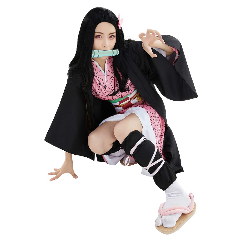 Kimetsu no Yaiba Kamado Nezuko Adult Kimono Outfits Halloween Carnival Suit Cosplay Costume