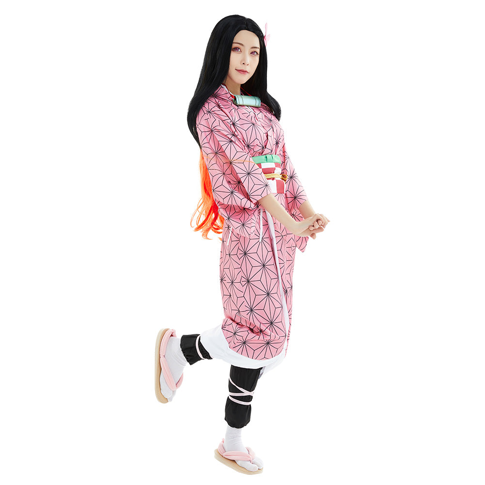 Kimetsu no Yaiba Kamado Nezuko Adult Kimono Outfits Halloween Carnival Suit Cosplay Costume