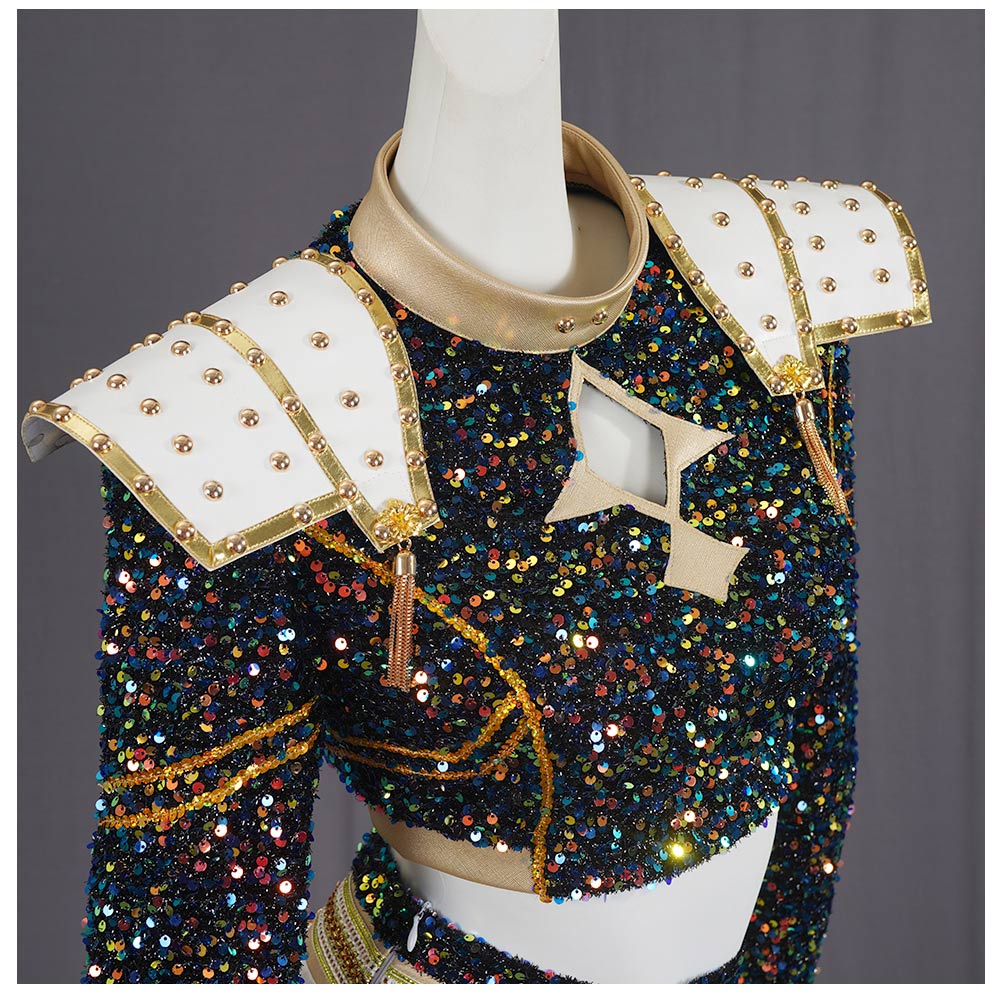 Kpop Demon Hunters Zoey Golden Uniform For Kids Halloween Carnival Party Cosplay Costume