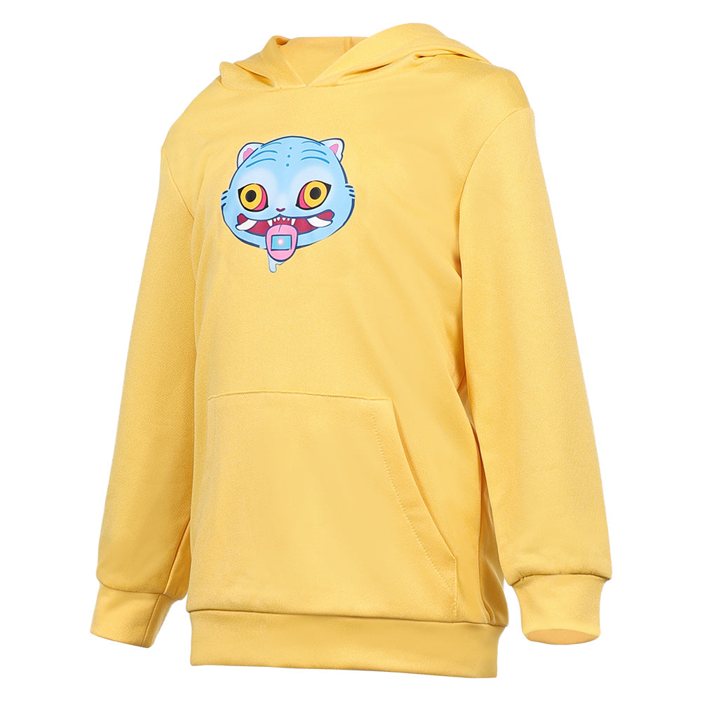 Kpop Demon Hunters Zoey Yellow Hoodie Sweater For Kids Halloween Carnival Party Cosplay Costume