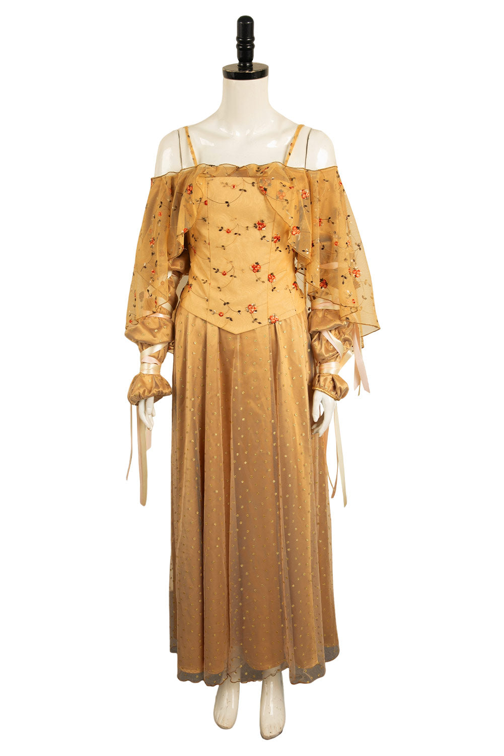 Padme Amidala Women Meadow Yellow Dress Outfits Halloween Carnival Suit Cosplay Costume