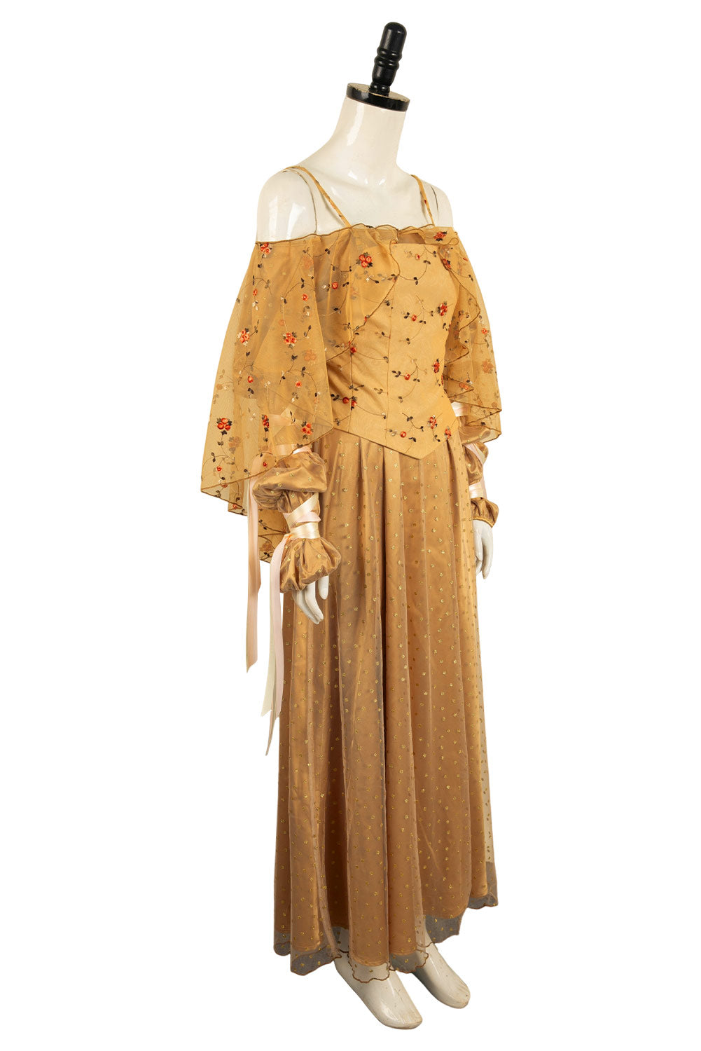 Padme Amidala Women Meadow Yellow Dress Outfits Halloween Carnival Suit Cosplay Costume