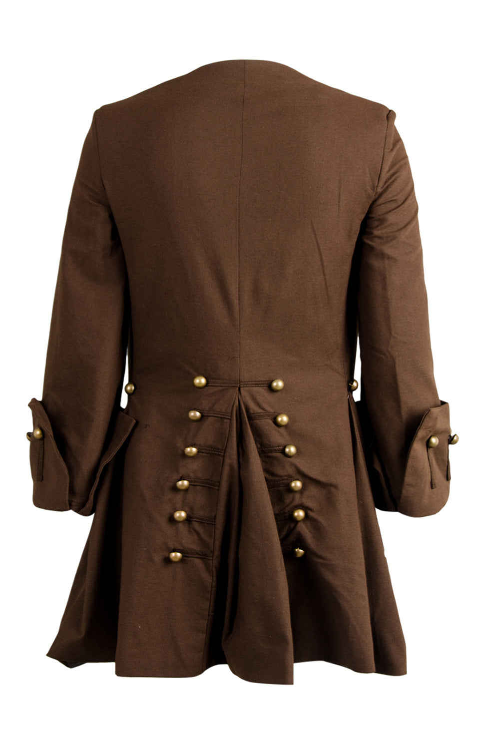 Pirates Captain Jack Sparrow Brown Coat With Headscarf Belt Full Set Outfits Halloween Carnival Suit Cosplay Costume