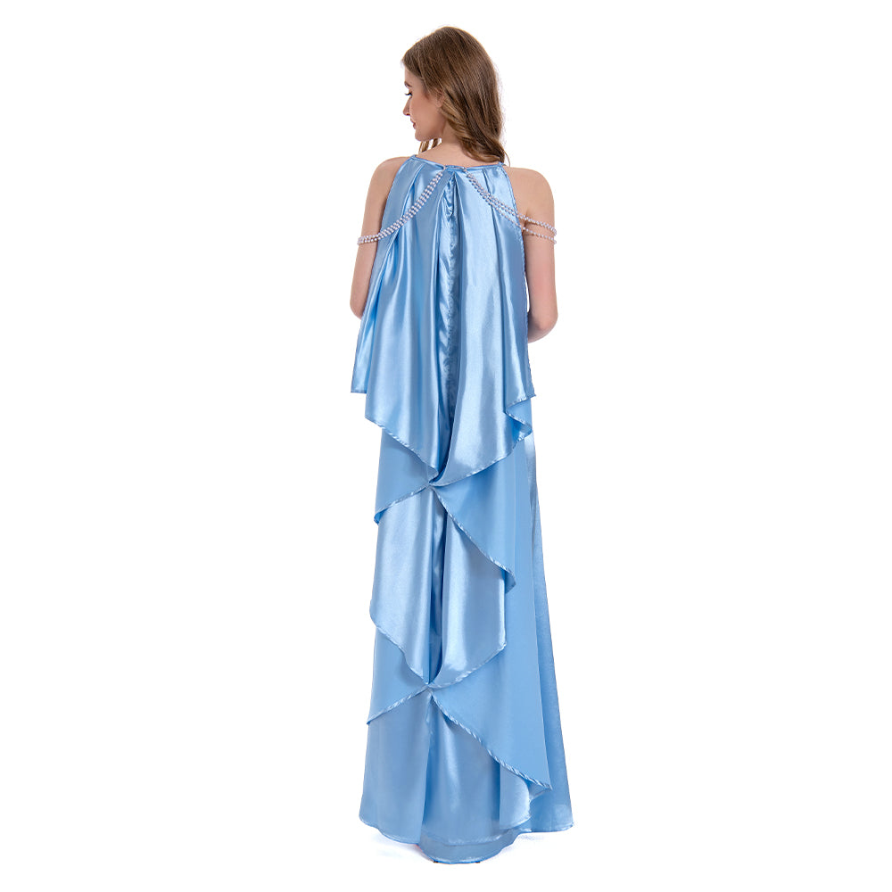 Padme Amidala Women Blue Nightgown Sleepwear Outfits Halloween Carnival Cosplay Costume