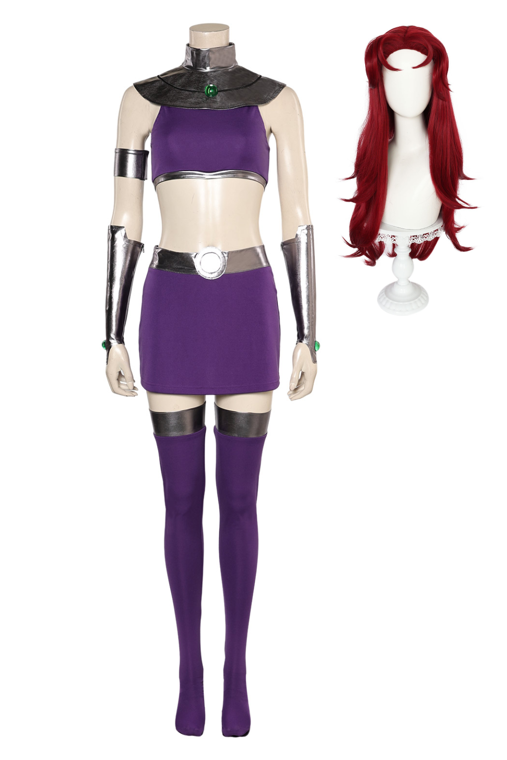 Teen Titans Koriand'r Starfire Cosplay Costume Outfits Halloween Carnival Suit