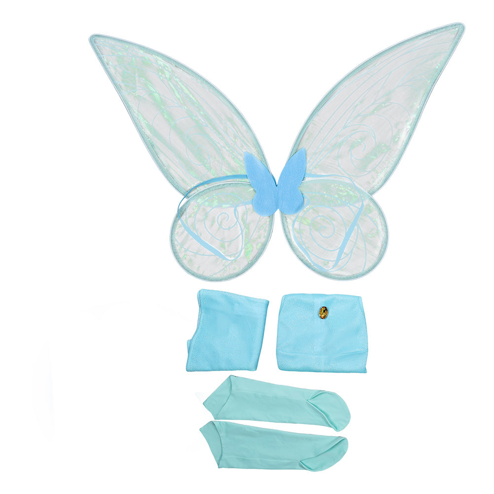 Winx Club Bloom Fairy Blue Top Skirt Wing Set Halloween Carnival Party Cosplay Costume