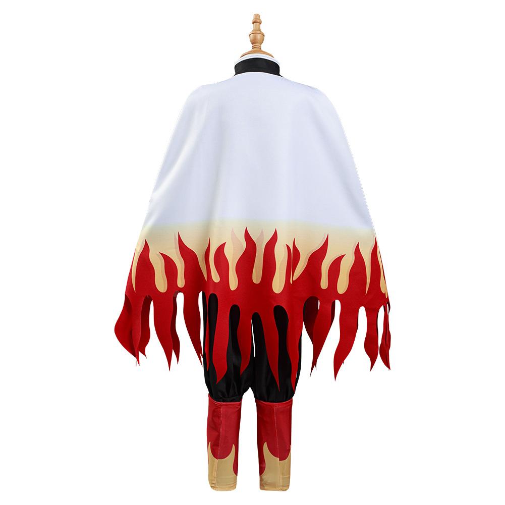 Kimetsu no Yaiba Rengoku Kyoujurou Kids Children Coat Pants Cloak Outfits Cosplay Costume Halloween Carnival Suit