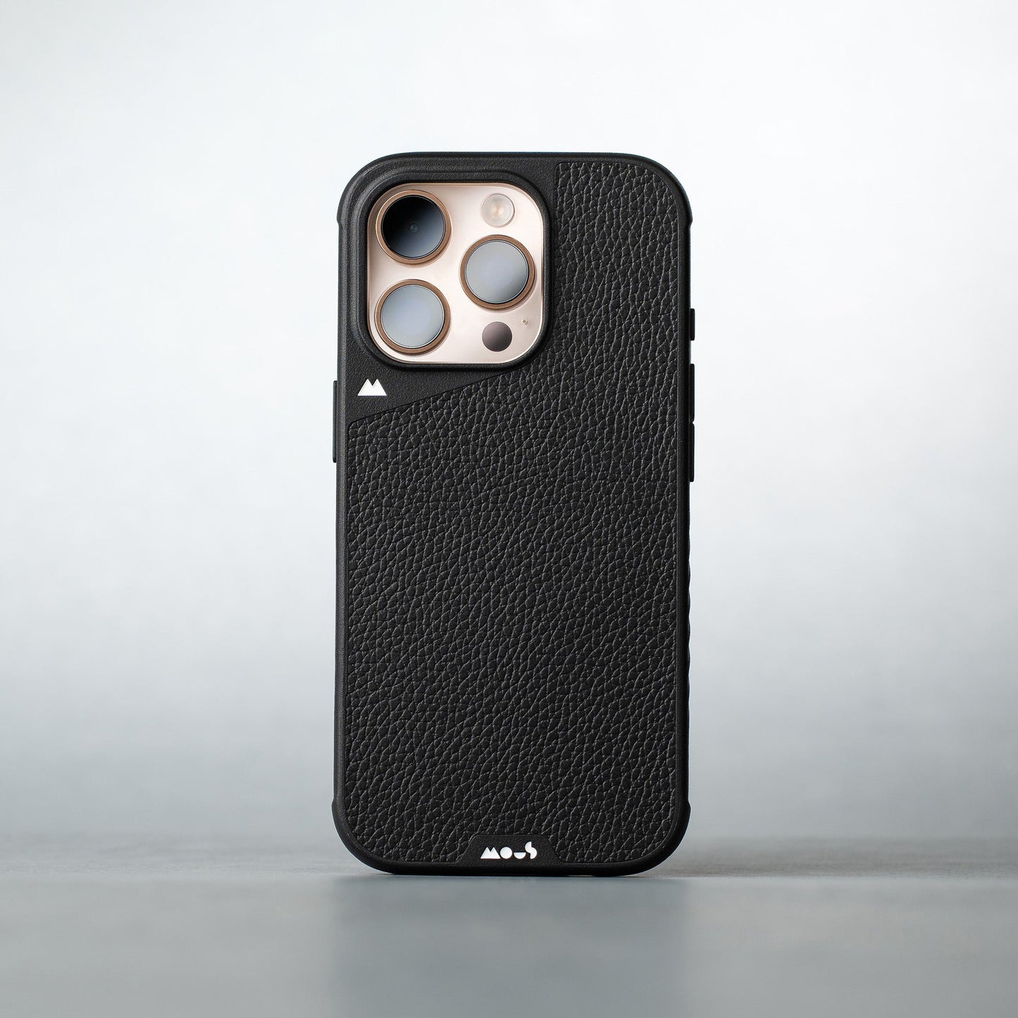 MagSafe® Compatible Black Leather Phone Case with Camera Control Button