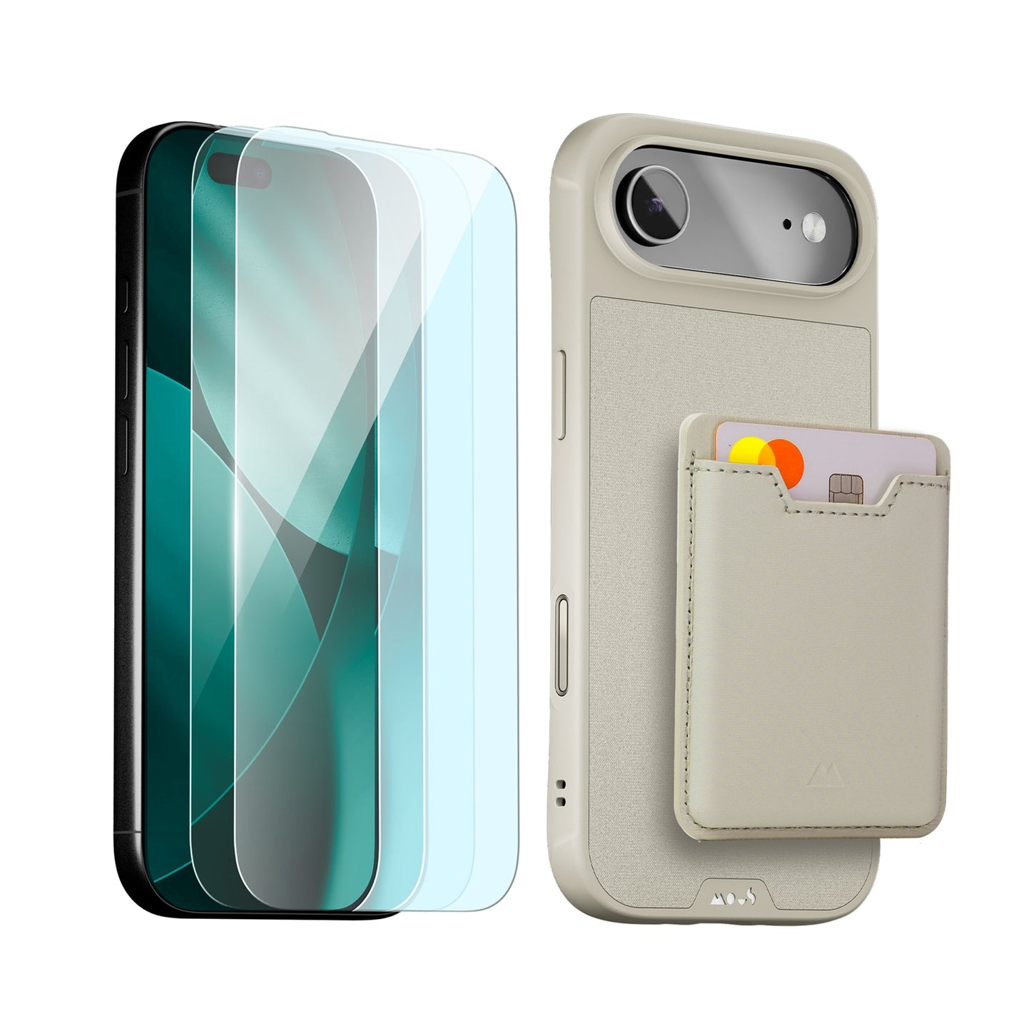 Stone Protective Case, Screen Protector and Card Wallet - iPhone Starter Kit
