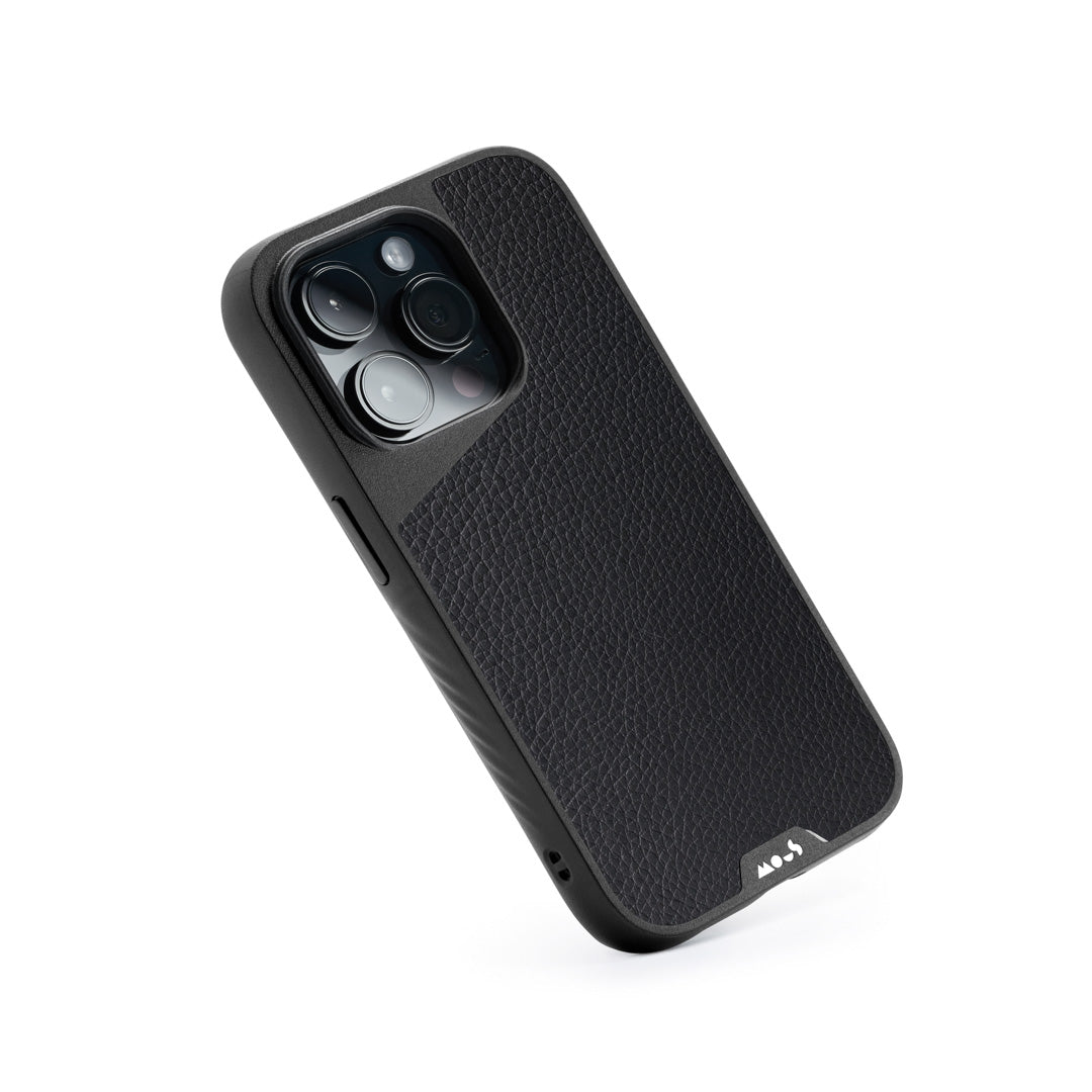 MagSafe® Compatible Black Leather Phone Case - Limitless 5.0