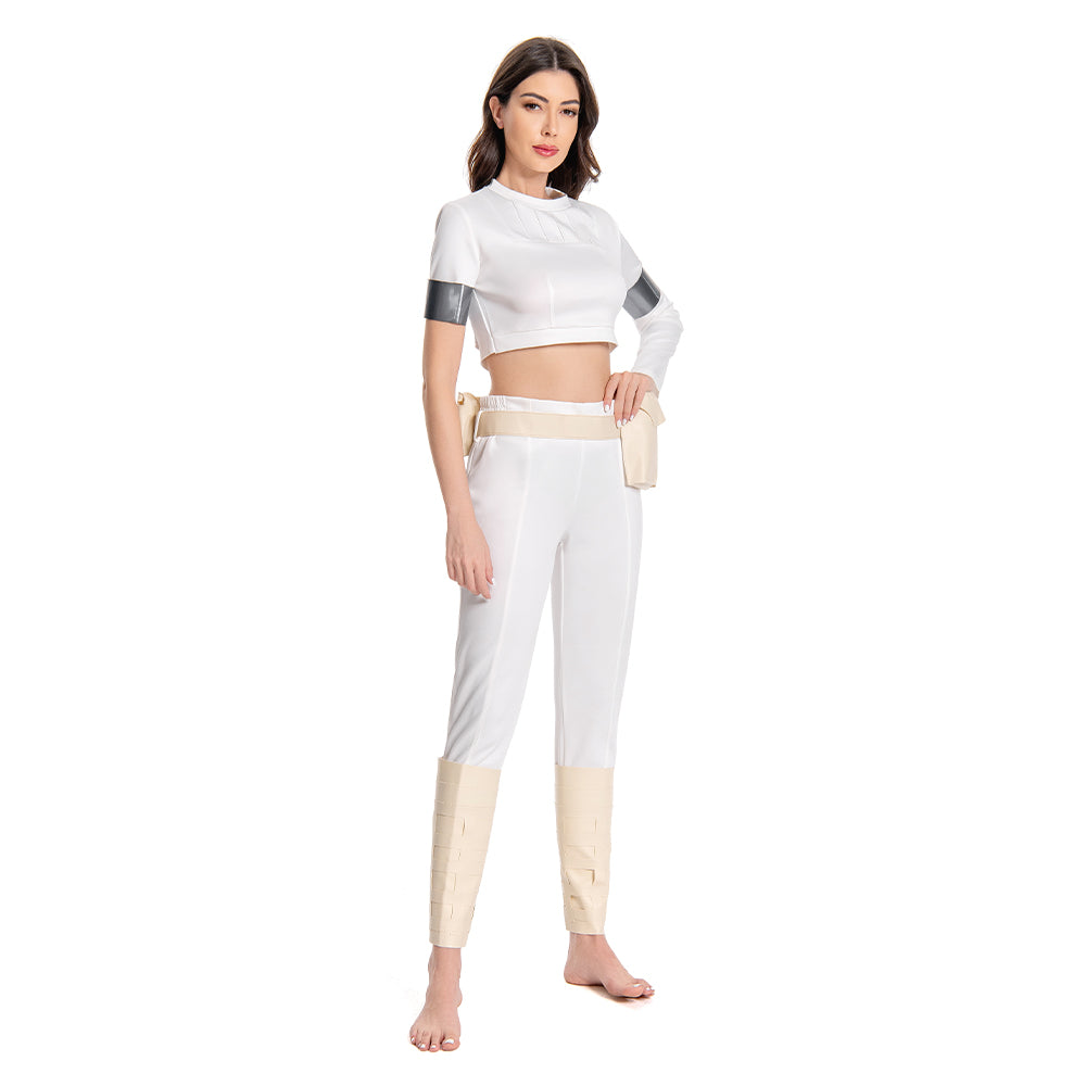 Padme Amidala White Outfits Cosplay Costume Halloween Carnival Suit