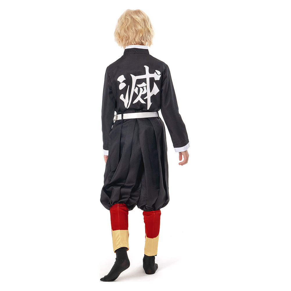 Kimetsu no Yaiba Rengoku Kyoujurou Kids Children Coat Pants Cloak Outfits Cosplay Costume Halloween Carnival Suit