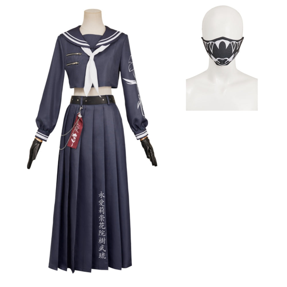 Final Fantasy VII Aerith Seventh High Team Cetra Uniform JK Outfits Halloween Carnival Party Cosplay Costume