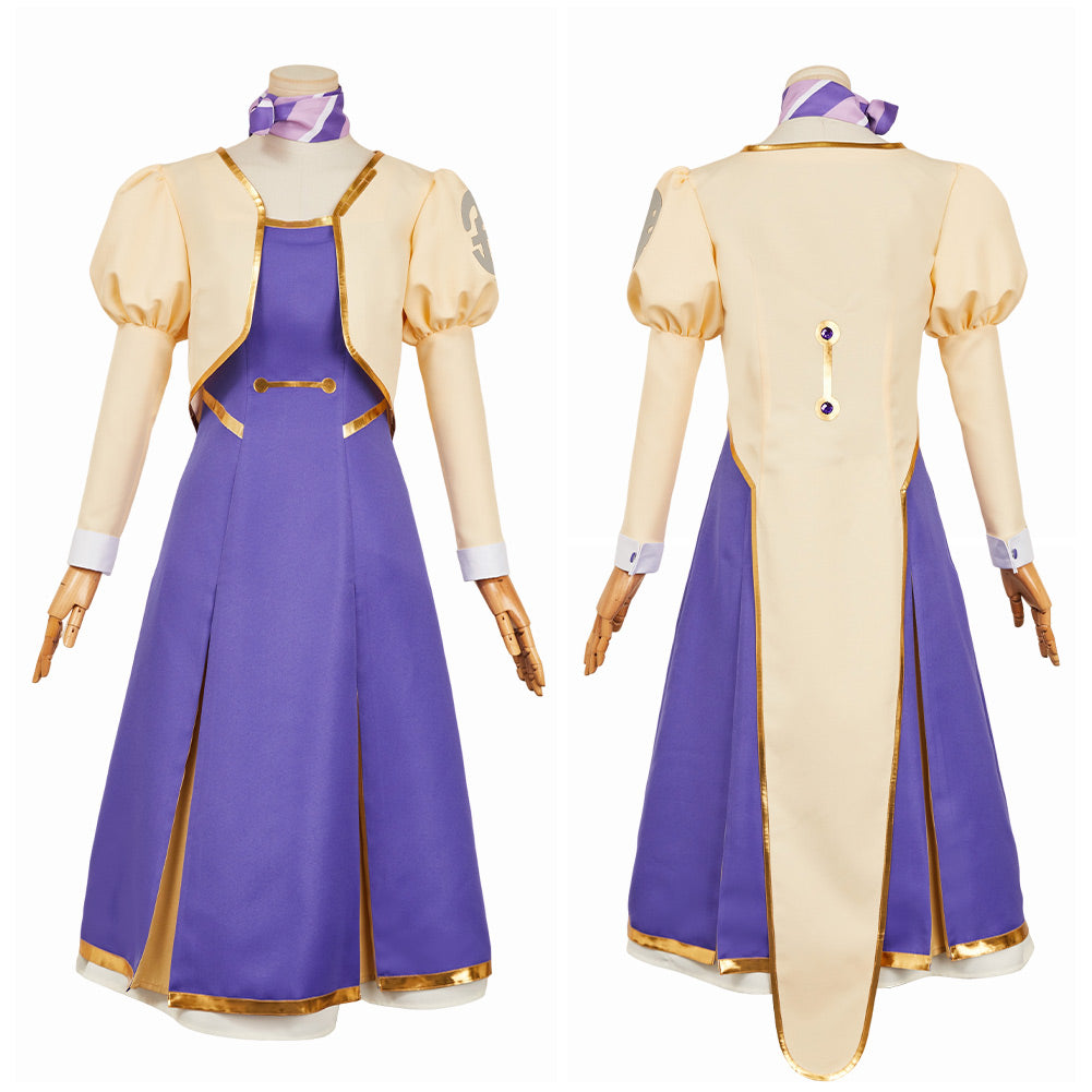 Apocalypse Hotel Yachiyo Women Purple Dress Halloween Carnival Party Cosplay Costume