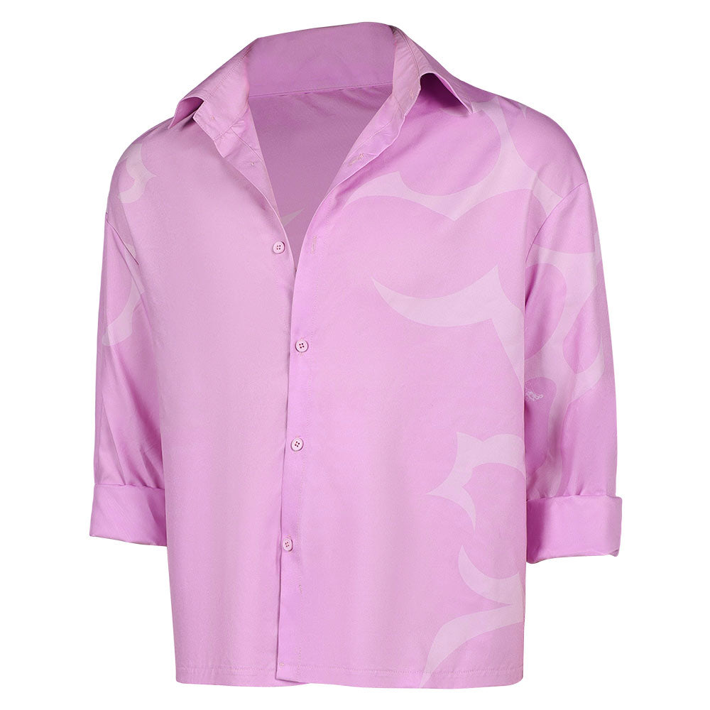 Kpop Demon Hunters Saja Boys Jinu Pink Shirt Halloween Carnival Party Cosplay Costume