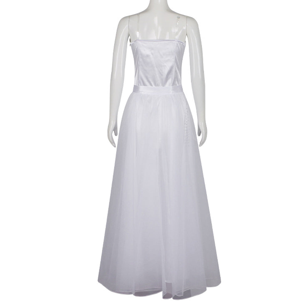 Wicked Glinda White Gown Outfits Halloween Carnival Party Cosplay Costume