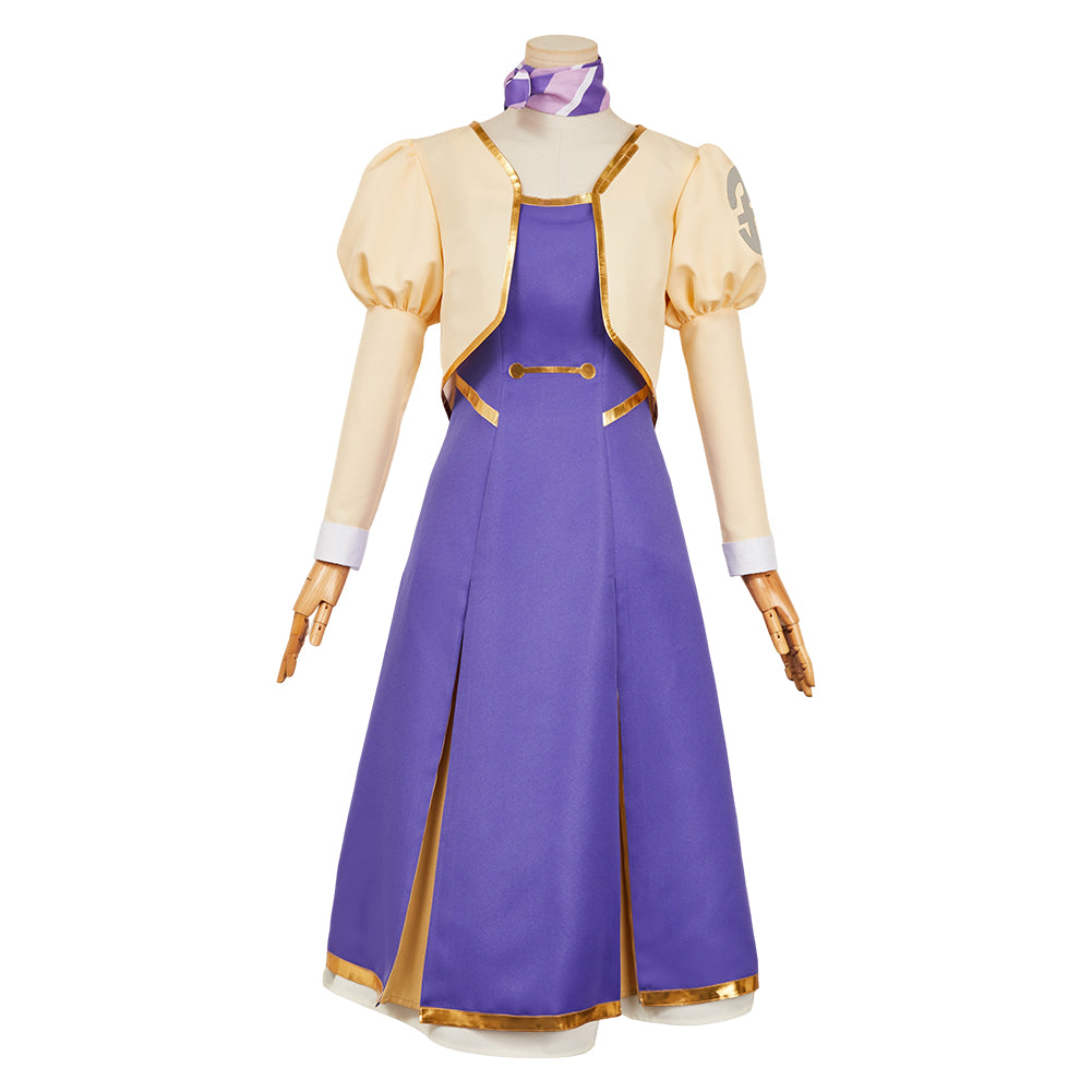 Apocalypse Hotel Yachiyo Women Purple Dress Halloween Carnival Party Cosplay Costume