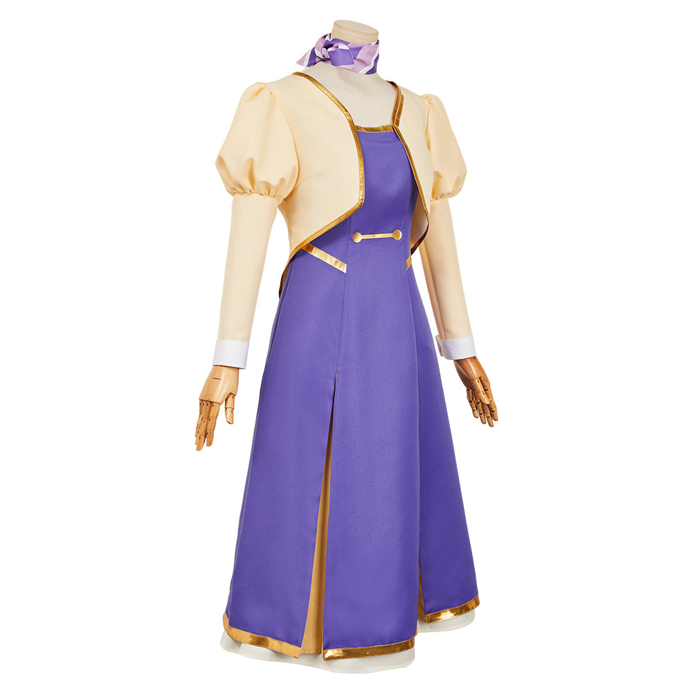 Apocalypse Hotel Yachiyo Women Purple Dress Halloween Carnival Party Cosplay Costume