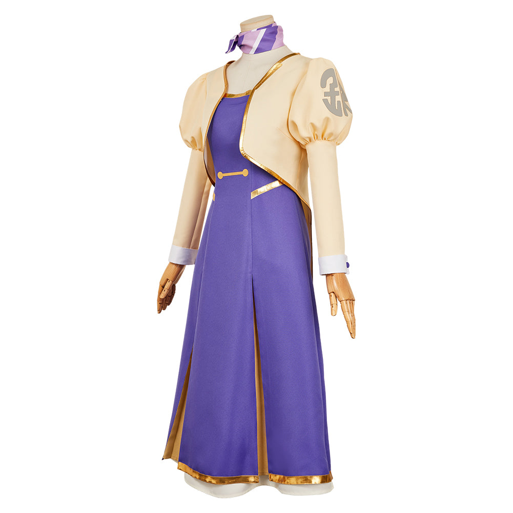 Apocalypse Hotel Yachiyo Women Purple Dress Halloween Carnival Party Cosplay Costume