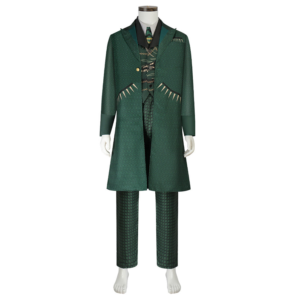 Wicked The Wizard of Oz Green Coat Suit Set Halloween Carnival Party Cosplay Costume