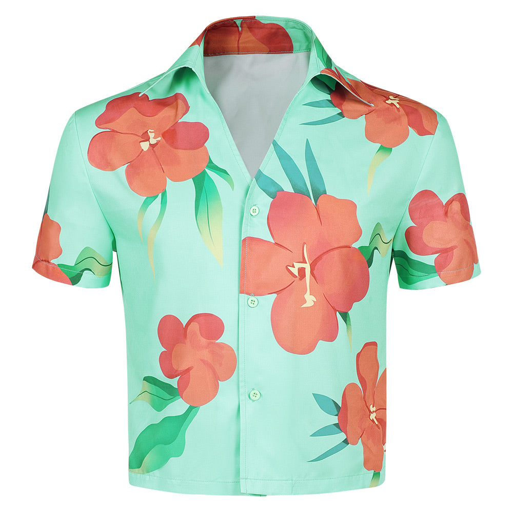 Kpop Demon Hunters Abby Soda Pop Aloha Shirt Halloween Carnival Party Cosplay Costume