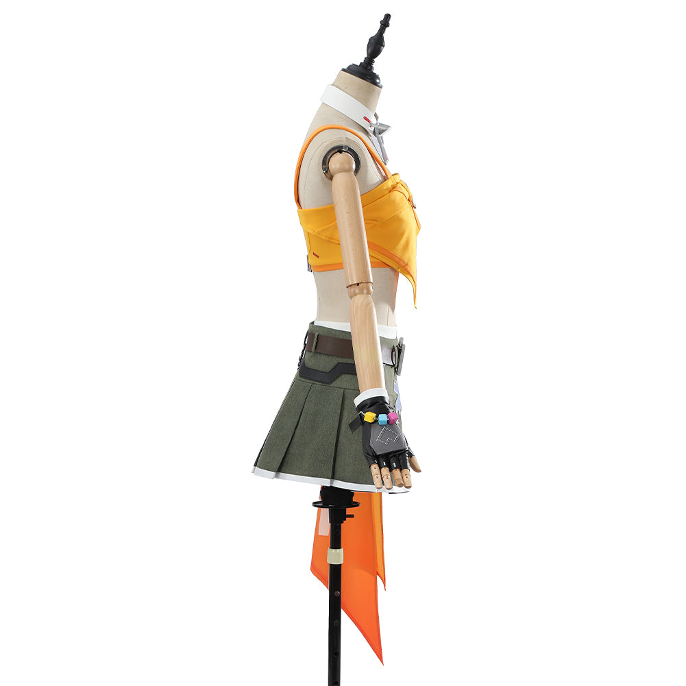 Overwatch Mercy LESSERAFIM Women Top Skirt Set Outfits Halloween Carnival Party Cosplay Costume