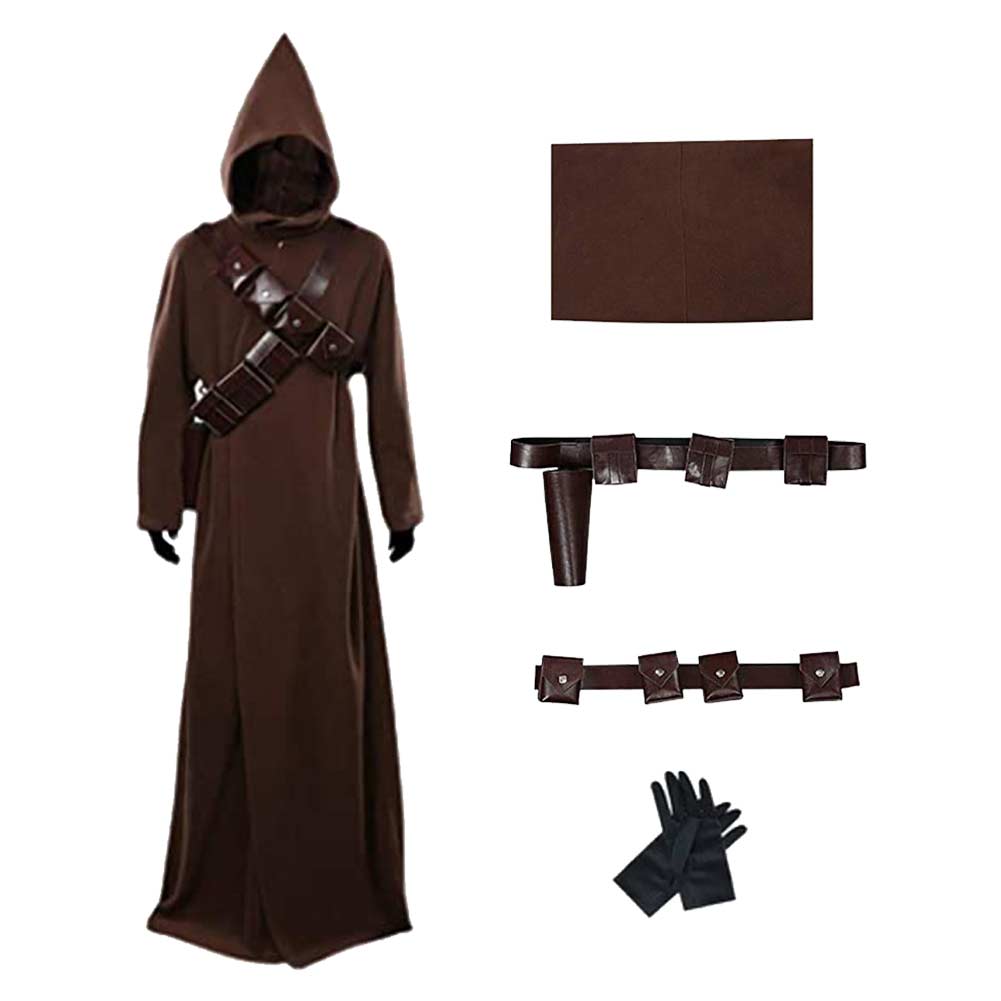 Jawa Adult Brown Robe Outfits Halloween Carnival Cosplay Costume