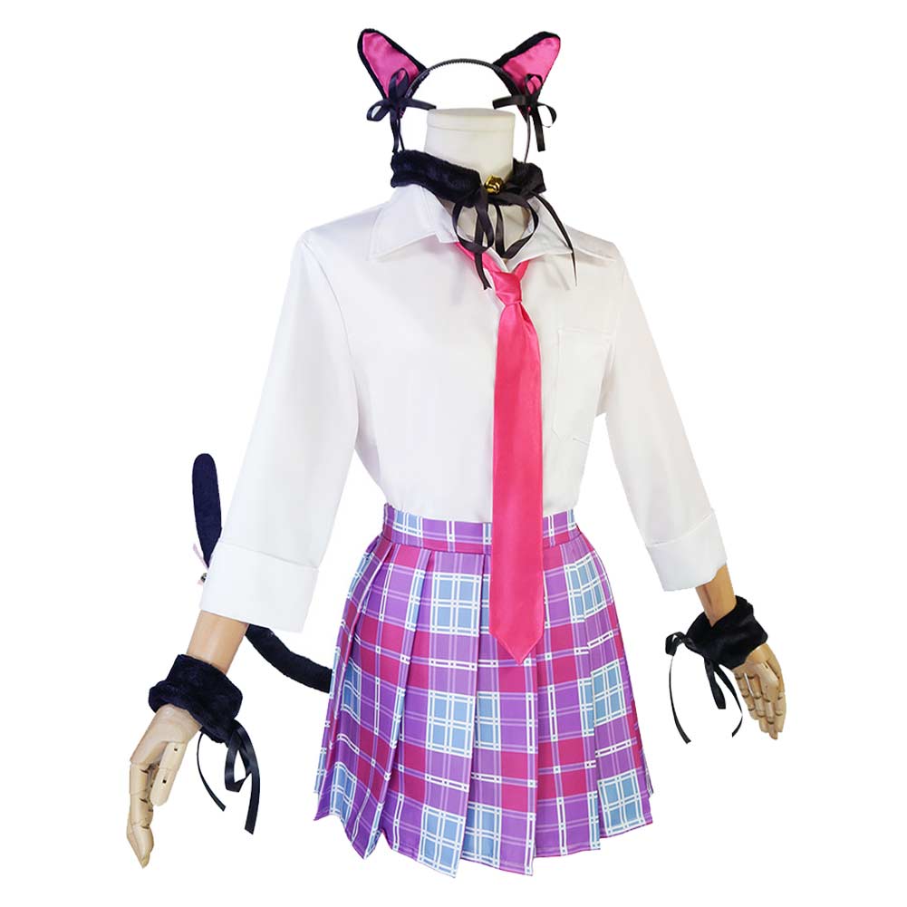 My Dress-Up Darling Marin Kitagawa Cat Ears School Uniform Halloween Carnival Party Cosplay Costume