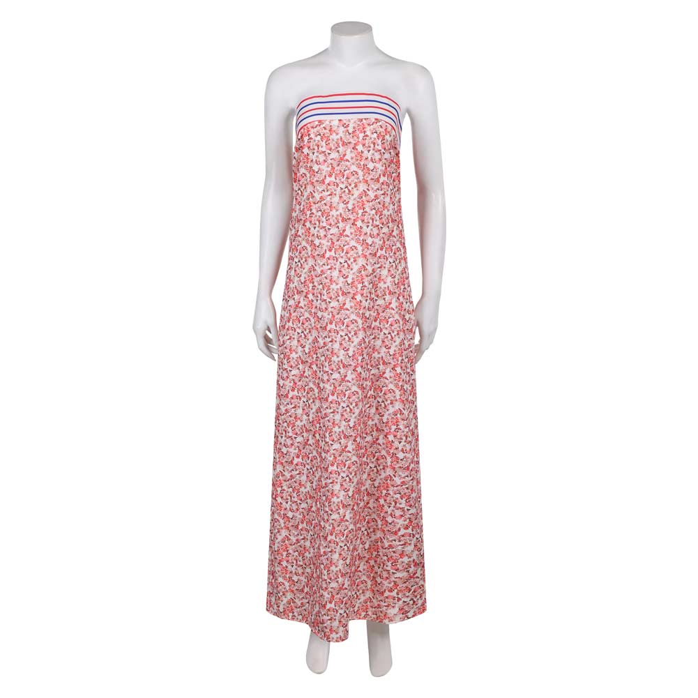 ABBA  Anni-Frid Synni Lyngstad Pink Robe Dress Outfits Halloween Carnival Party Cosplay Costume