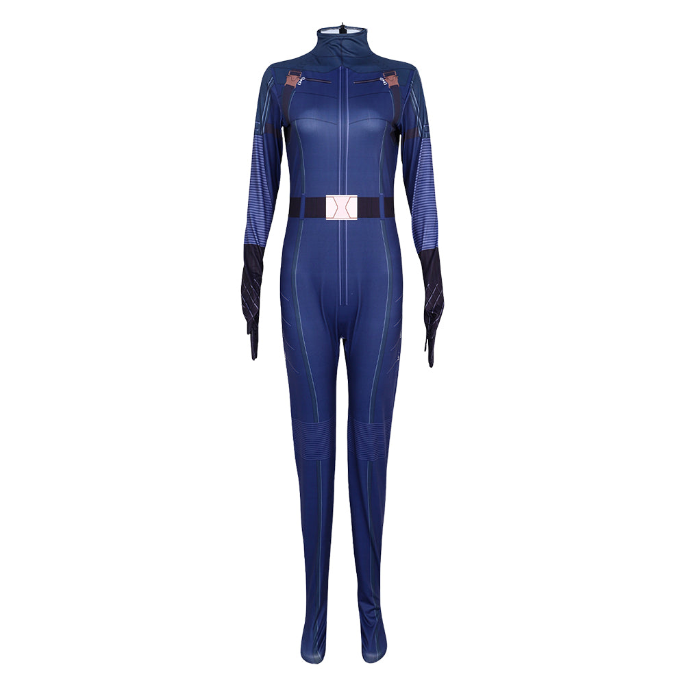 Thunderbolts (2025) Yelena Belova Women Blue Jumpsuit Outfits Halloween Carnival Cosplay Costume