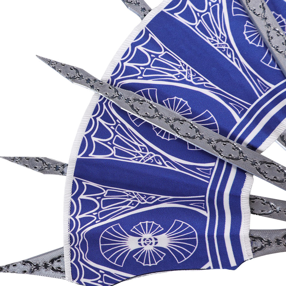 Mortal Kombat Kitana Blue Blade Fan Cosplay Prop Halloween Carnival Costume Accessories