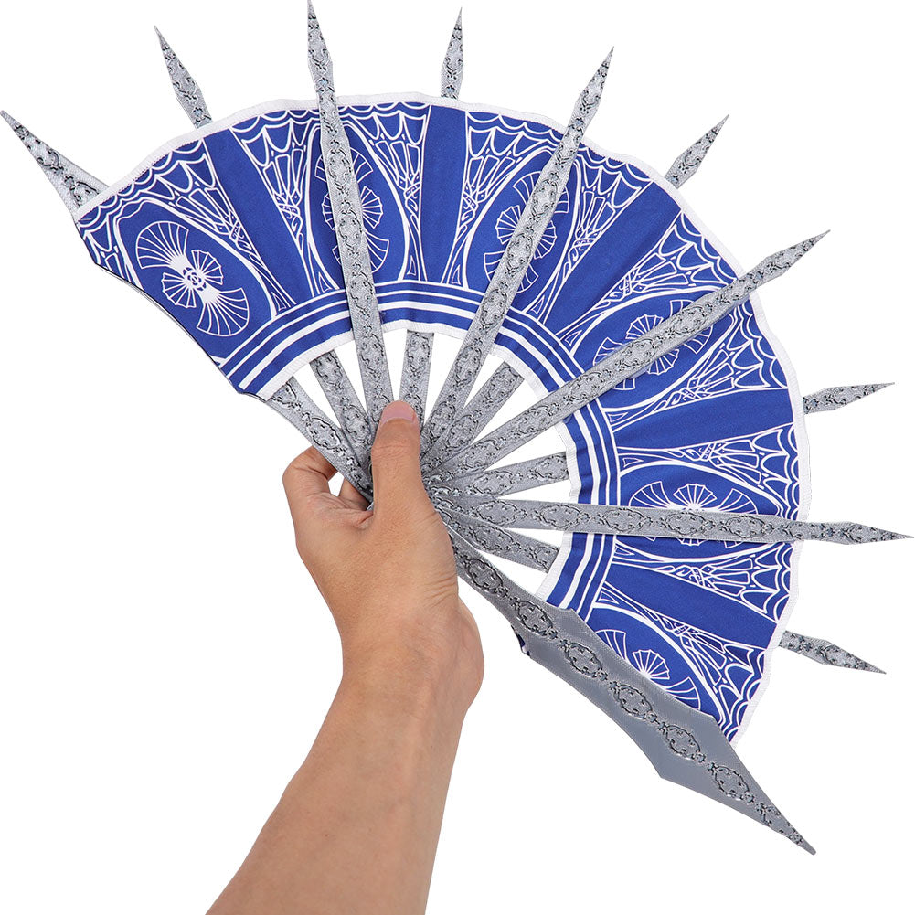 Mortal Kombat Kitana Blue Blade Fan Cosplay Prop Halloween Carnival Costume Accessories